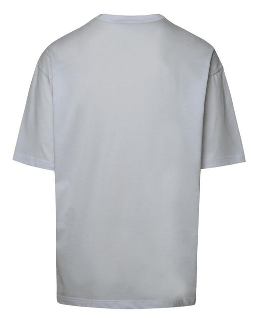 Comme des Garçons Gray White Cotton T-shirt for men
