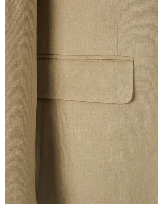 Canali Natural Plain Linen Suit for men