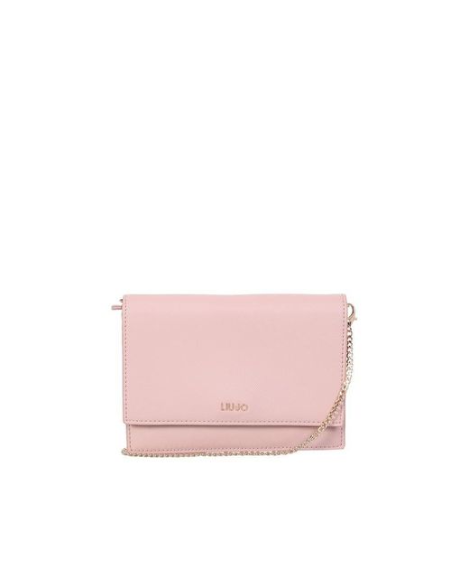 Liu Jo Logo-lettering Shoulder Bag Fro in Pink | Lyst