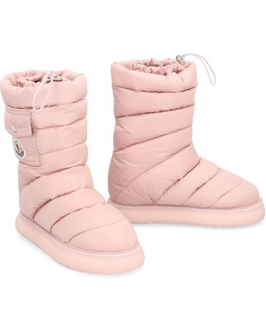 Moncler Pink Gaia Nylon Boots