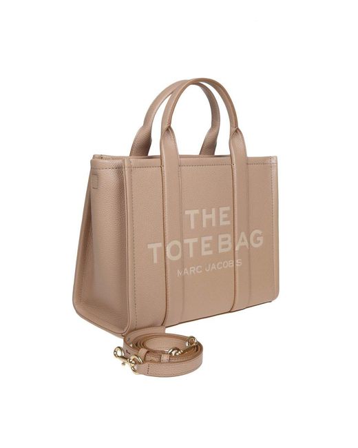 Marc Jacobs Natural Medium Tote In Camel Leather