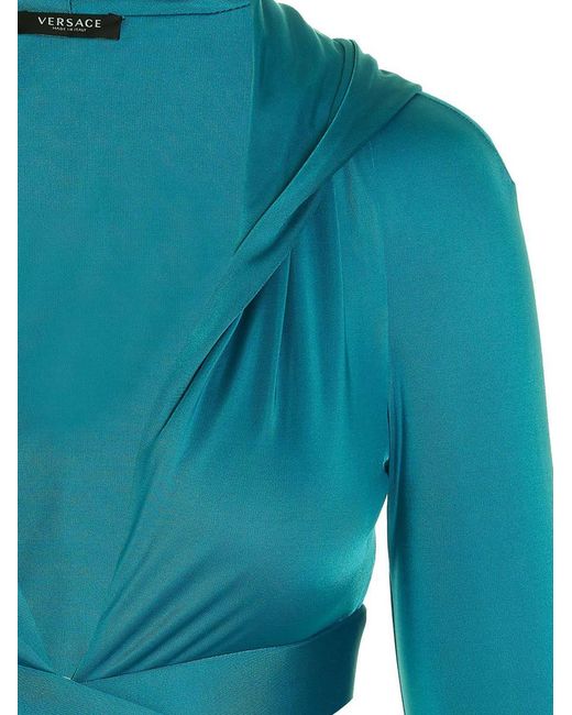 Versace Blue 'Biggie' Hooded Top