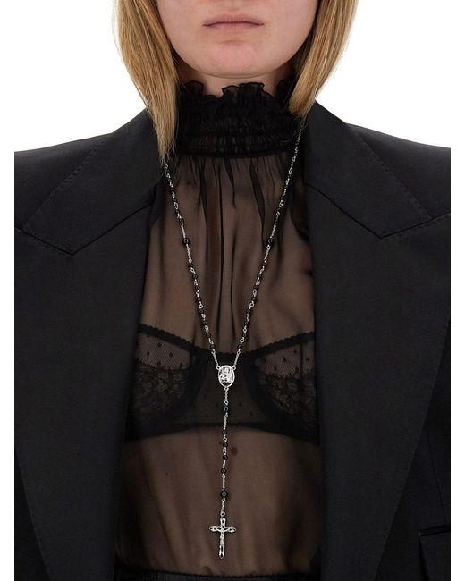 Dolce & Gabbana Black Lace Balconette Bra