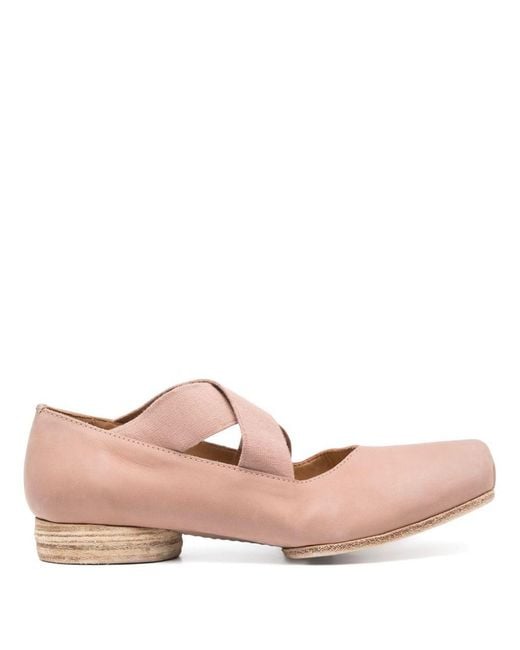 Uma Wang Pink Ballerinas With Crossed Bands