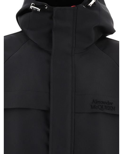 Alexander McQueen Black Alexander Mc Queen Jacket With Embroidered Logo for men