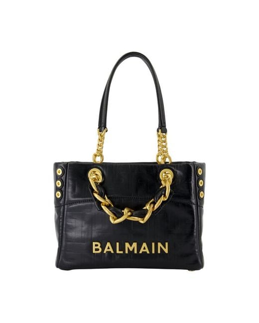 Balmain Black 1945 Soft Small Shopper Bag