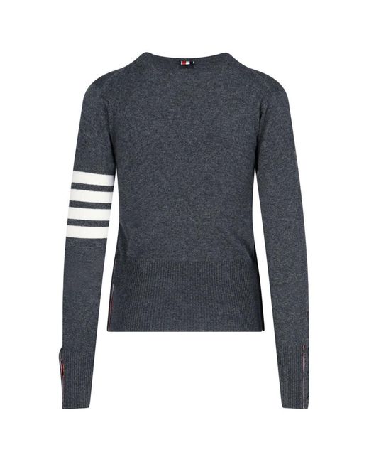 Thom Browne Blue '4-bar' Cashmere Sweater