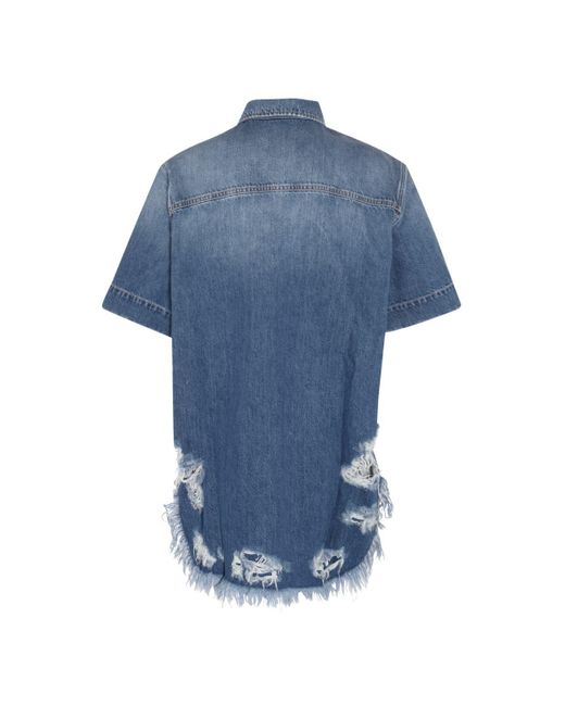Stella McCartney Blue Cotton Denim Shirt