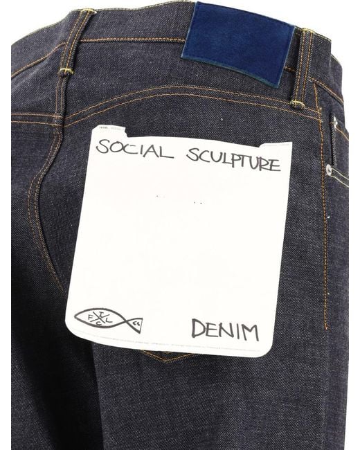 Visvim Blue "Social Sculpture 21 Unwashed" Jeans for men