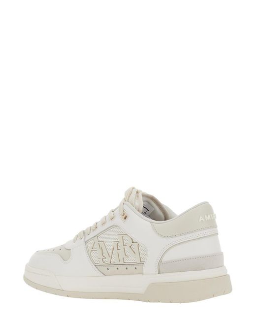 Amiri White Low Top Sneakers With Logo Lettering for men