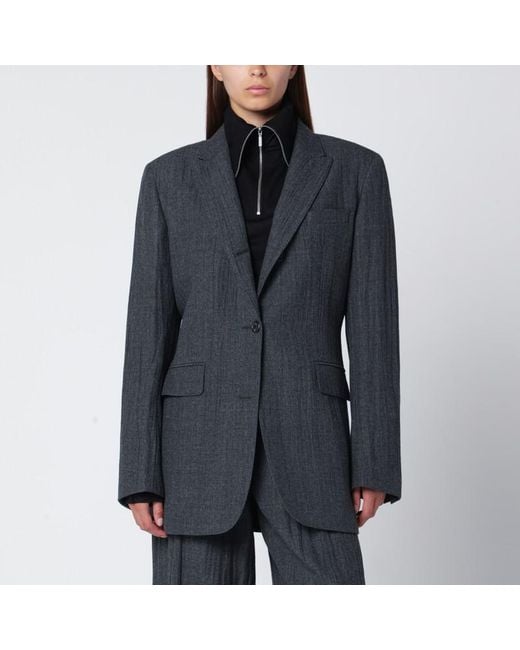 Our Legacy Black Wool-Blend Single-Breasted Jacket