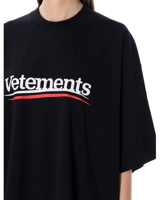 Vetements Black Campaign Logo T-Shirt