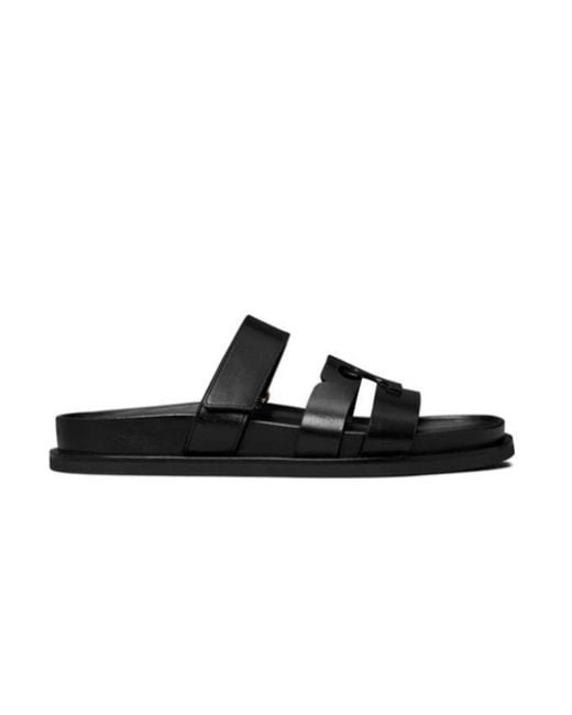 Tory Burch Black Ines Slider Sandals