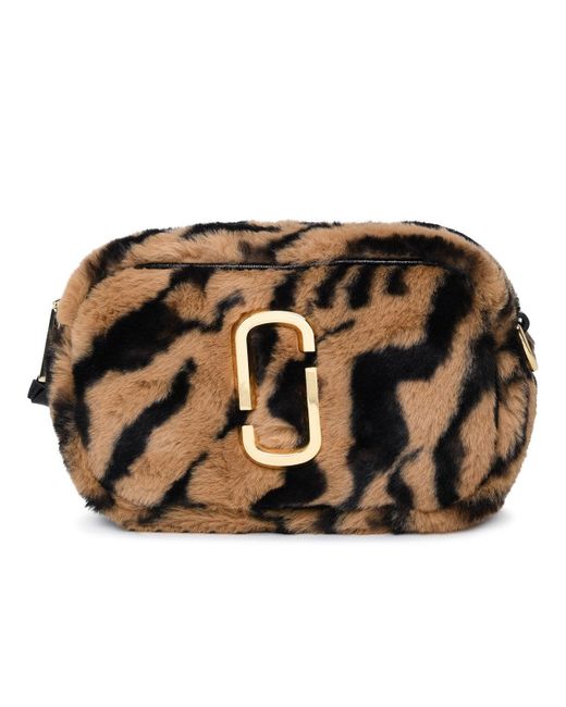 Marc Jacobs Synthetic Twotone Faux Fur Snapshot Bag in Brown Lyst