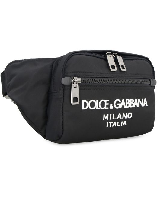 Dolce & Gabbana Black Nylon Belt Bag for men