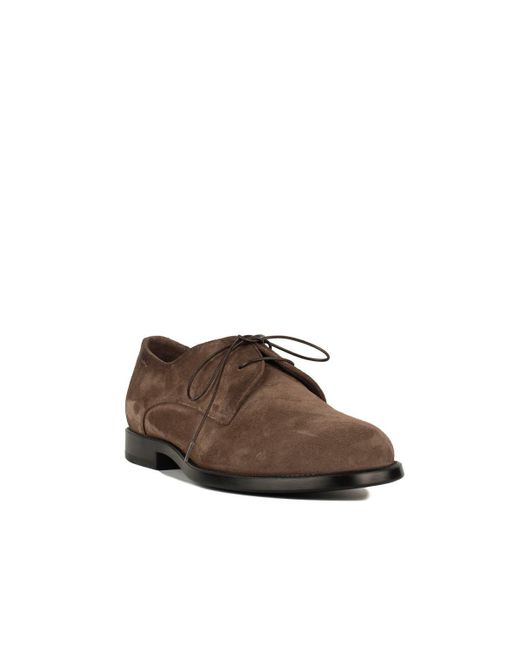 Alexander Hotto Men's Brown Suede Lace-up