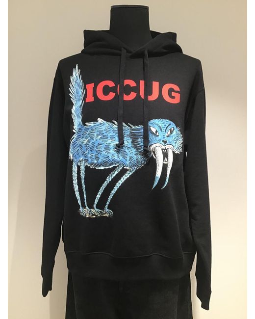 Gucci Black Freya Hartas Iccug Animal Print Sweatshirt for men