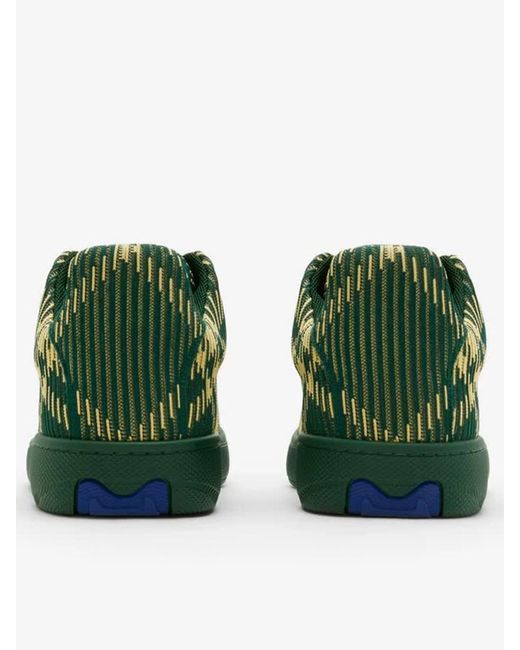 Burberry Green Knitted Sneakers Shoes for men