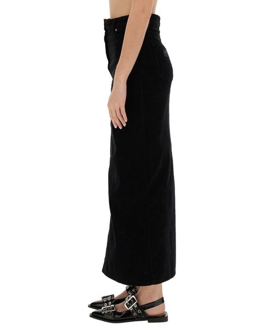 Ganni Black Midi Skirt