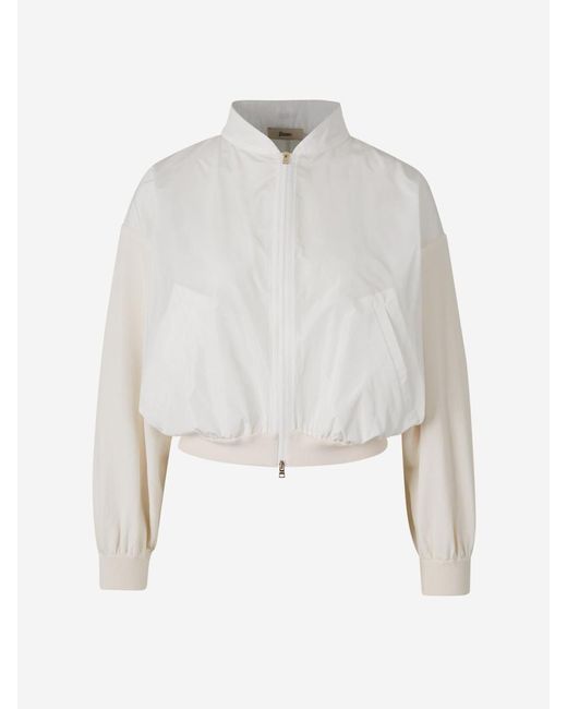 Herno White Technical Knit Jacket