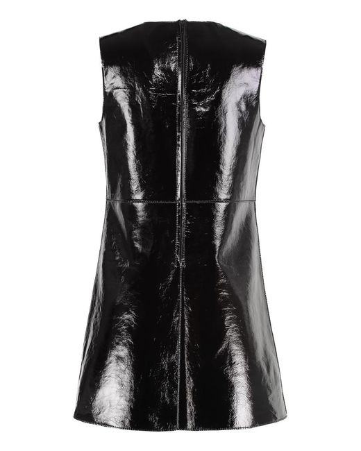 P.A.R.O.S.H. Black Marilyn Leather Dress