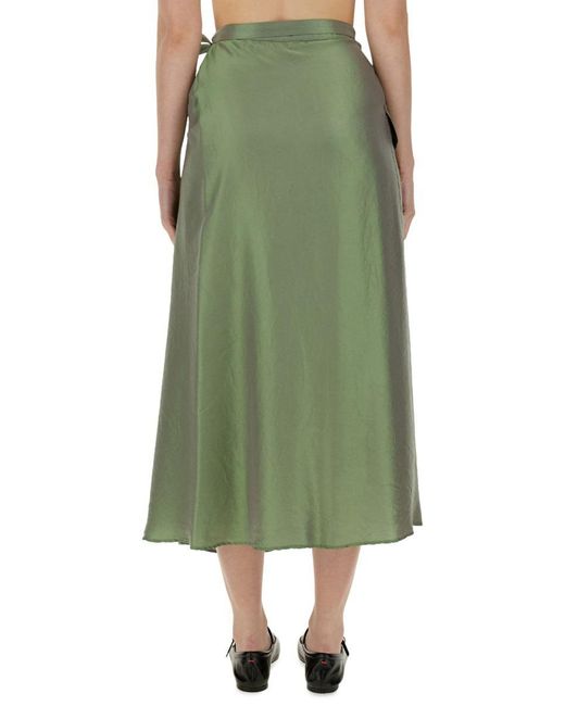 Aspesi Green Skirt With Bow