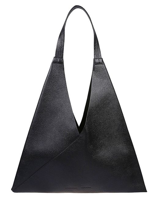 Liviana Conti Black Leather Shoulder Bag