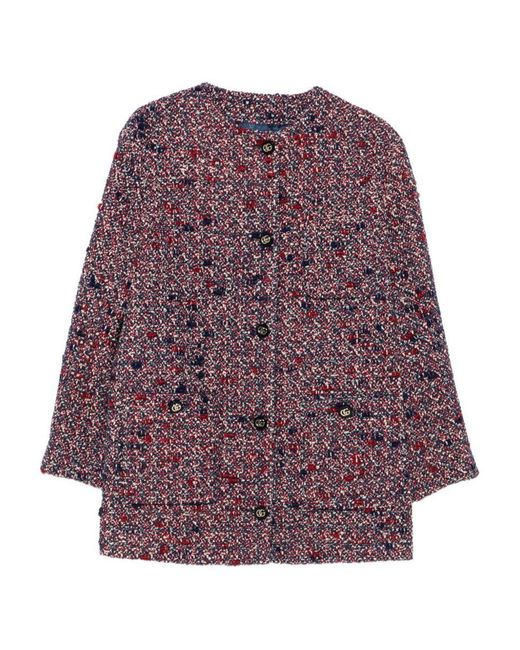 Gucci Purple Bouclã Wool Jacket