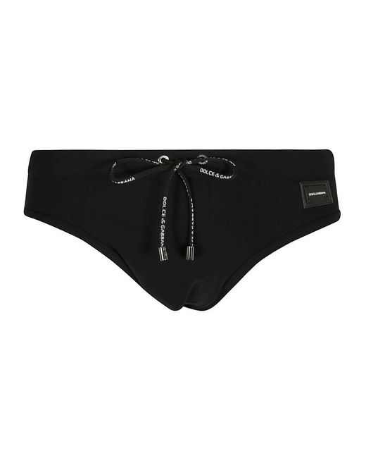 Dolce & Gabbana Black Logo Swim Briefs for men