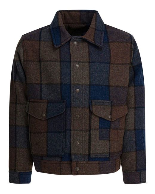 Filson Blue Mackinaw Wool Jacket for men