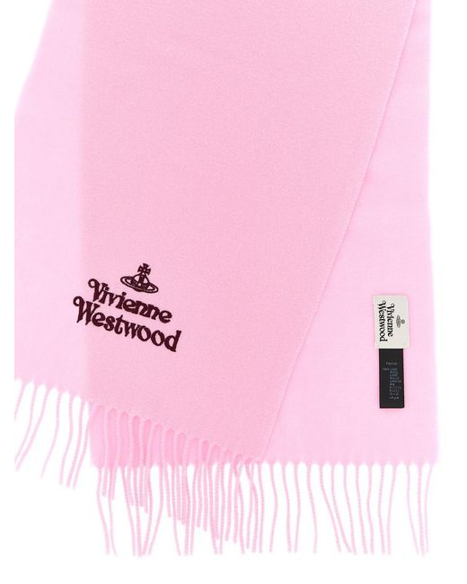 Vivienne Westwood Pink 'embroidered' Scarf