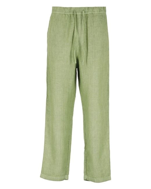 120% Lino Green Trousers for men