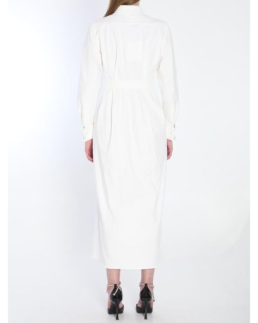 【送料&関税込】Max Mara White ette Calmi Long Dress Max Mara Long Shirt Dress in White | Lyst