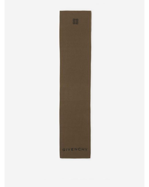 Givenchy Brown Wool And Cashmere Scarf for men