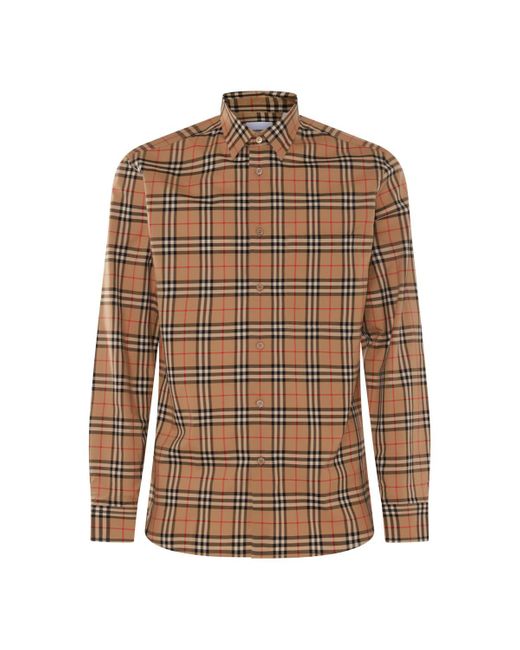 Burberry Brown Archive Cotton Shirt for men