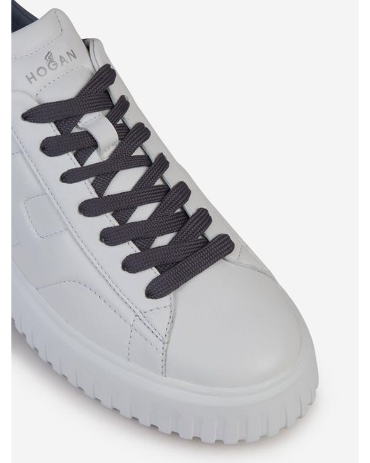 Hogan White H-stripes Sneakers for men