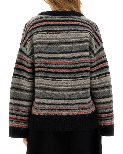 Ganni Black Boxy Fit Cardigan