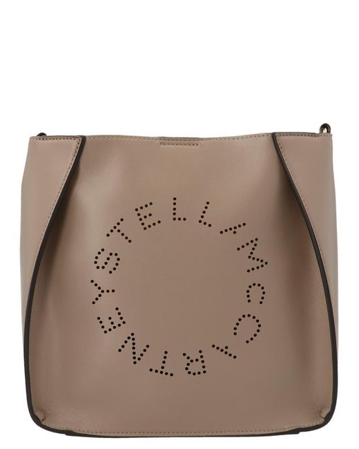 Stella McCartney Brown 'stella Logo' Mini Crossbody Bag