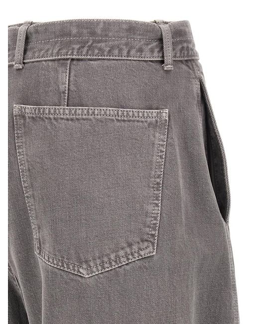 Lemaire Gray 'Twisted Belted' Jeans