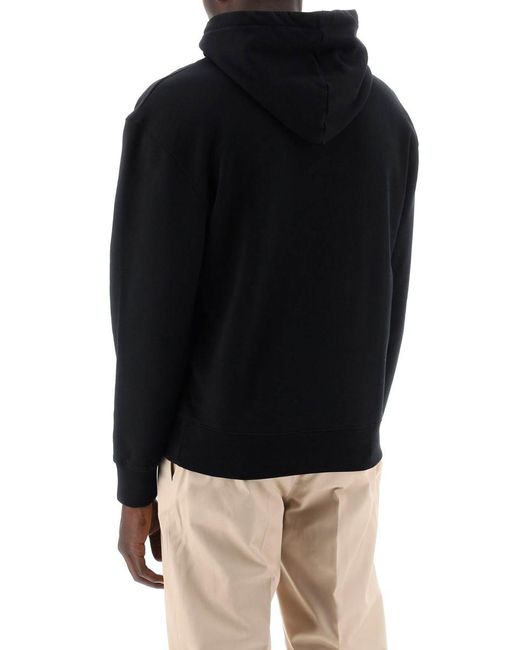Maison Kitsuné Black Fox Head Hooded Sweatshirt for men