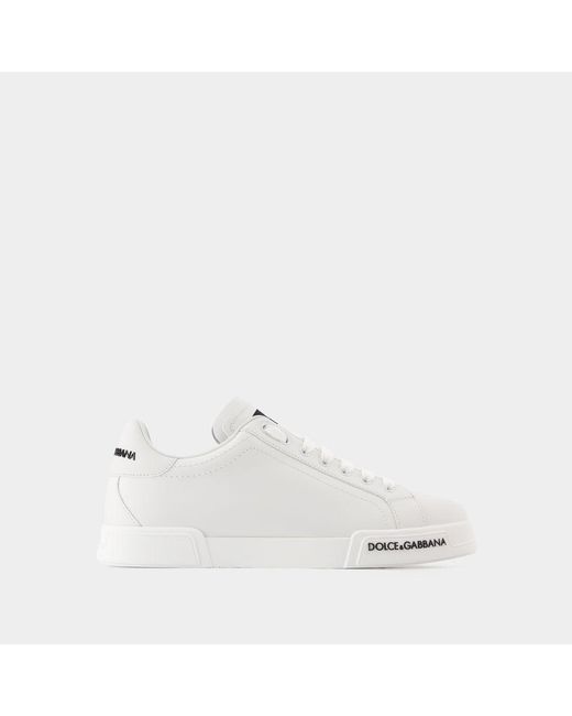 Dolce & Gabbana White Portofino Low-Top Sneakers for men