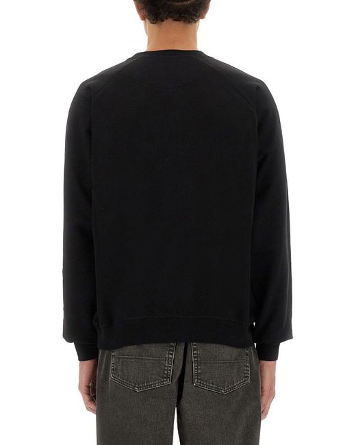 Vivienne Westwood Black Raglan Sleeve Sweatshirt With Embroidered Detail for men