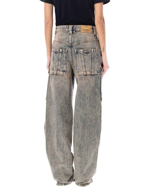 Isabel Marant Gray Heilani Cargo Trousers