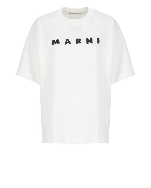 Marni White T-Shirts And Polos