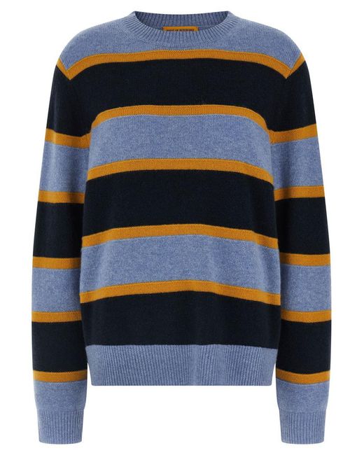 Guest In Residence Women's Blue 'stripe Crew' Sweater