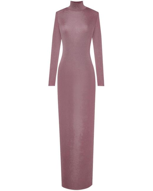 Saint Laurent Purple Long Dress