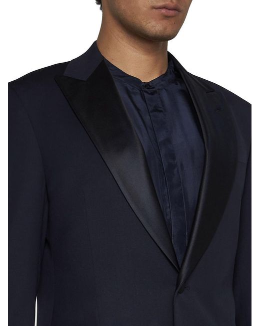 Giorgio Armani Blue Virgin Wool Tuxedo for men