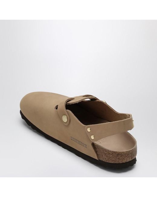 Birkenstock Brown Sand Coloured Suede Tokyo Slipper