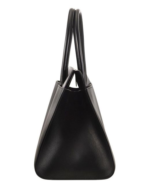 Fabiana Filippi Black Large Handbag With Metal Accessory