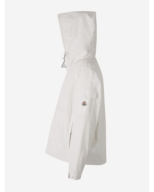 Moncler White Sassiere Technical Jacket for men
